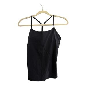 Stori RacerBack Cropped Workout Tank Top Size Small Black